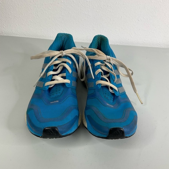 Adidas Blue Techfit Sneakers Size 7.5 - Picture 2 of 8